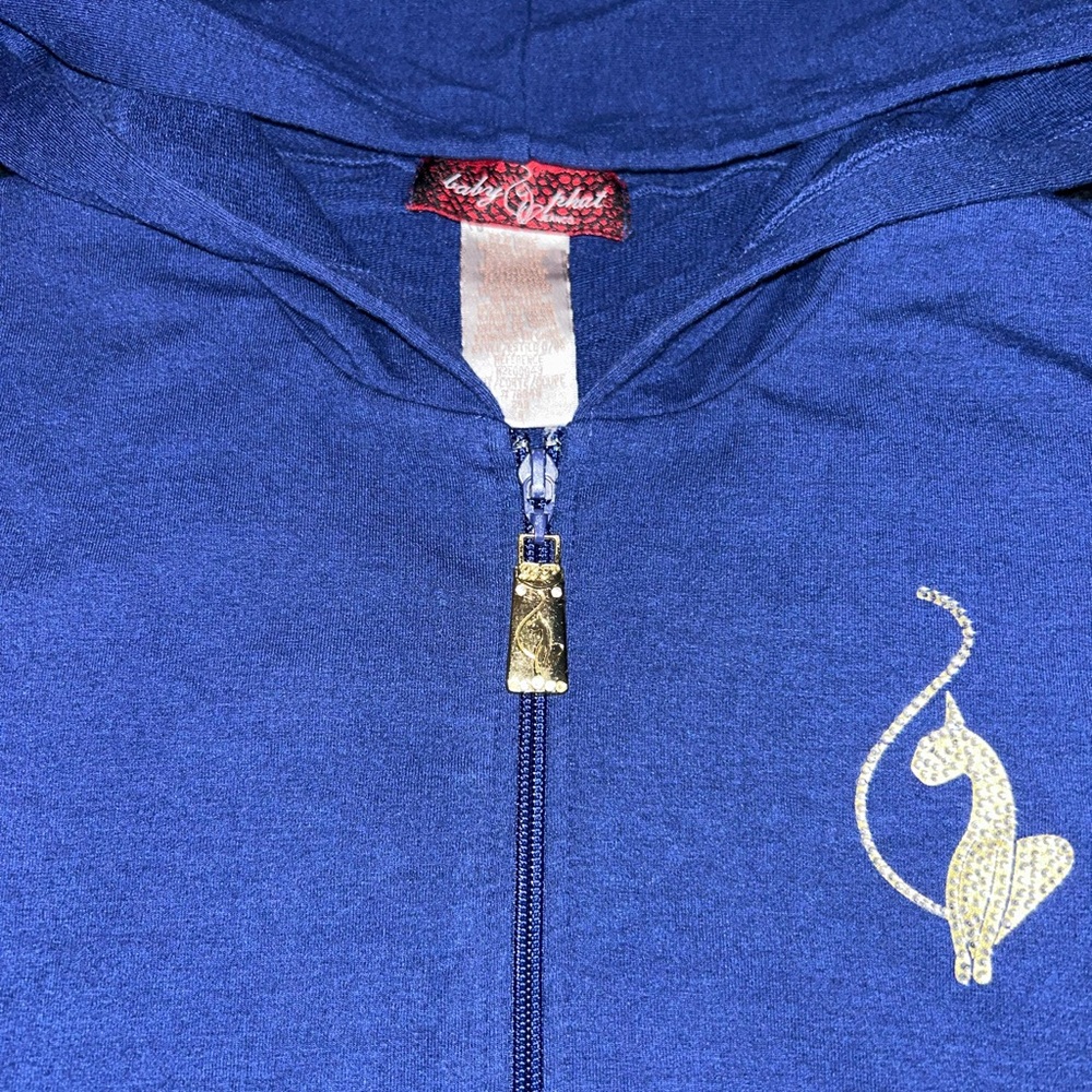 Vintage Baby Phat Y2K Signature Embroidered Beaded Logo Hoodie
-Size Small - Picture 2 of 6